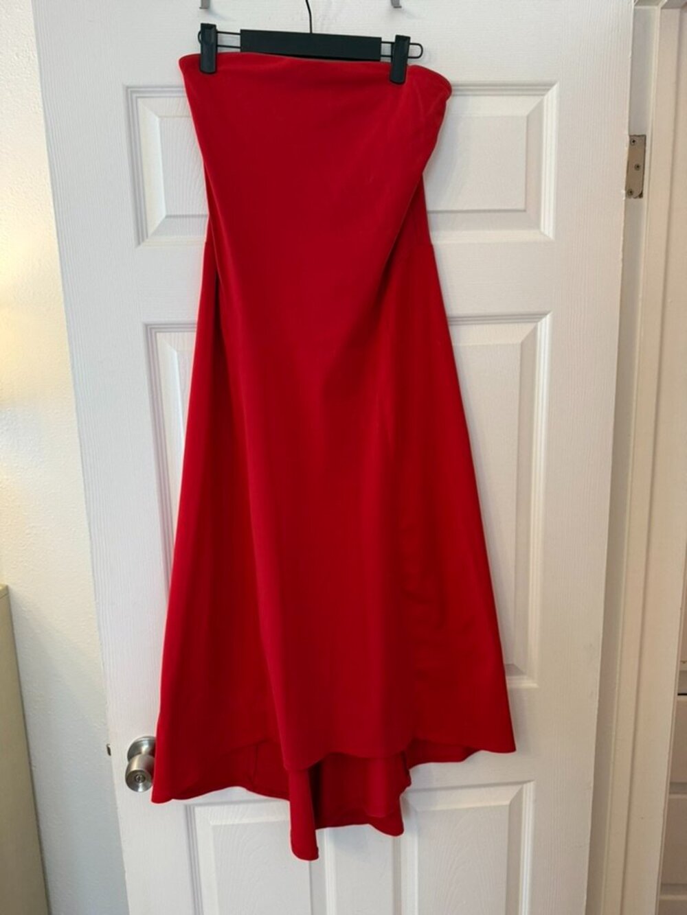 Susan Monaco Midi Asymmetrical Strapless Dress
